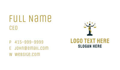 Human Justice Scale Business Card