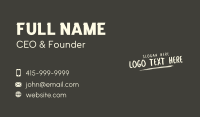 Generic Paint Brush Wordmark Business Card