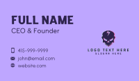 Glitch Lightning Skull Business Card