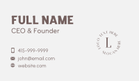 Stylish Fashion Brand Lettermark Business Card