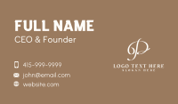 Elegant Cursive Letter P Business Card