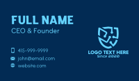 Blue Circuit Shield Business Card