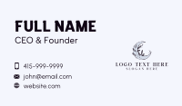 Moon Floral Crescent Business Card