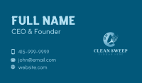 Cleaning Squeegee Letter C Business Card Image Preview