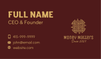 Gold Woven Ornament  Business Card