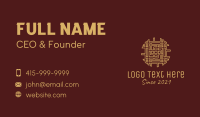 Gold Woven Ornament  Business Card