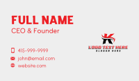 Generic Swoosh Wave Letter K Business Card