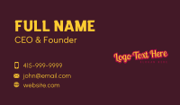 Retro Cursive Wordmark Business Card Design