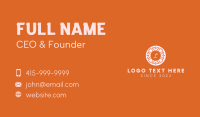 Beauty Orange Flower Lettermark Business Card