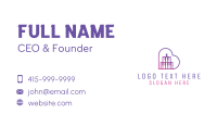 Gradient Purple Heart Pianist Business Card