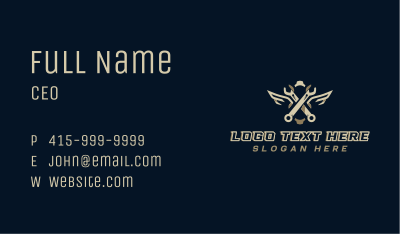 Wrench Mechanic Handyman Business Card Image Preview