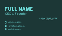 Neon Digital App Wordmark Business Card Design