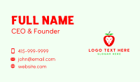 Strawberry Lion Head Business Card Design