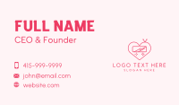 Pink Heart Gaming Console Business Card Design
