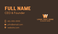 Letter W Enterprise Business Card