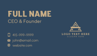 Triangle Letter A Brush Business Card Design