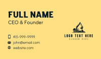 Excavator Mining Contractor Business Card