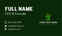 Green Human Tree Plant Business Card