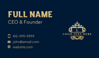 Luxury Crown Ornament Shield Business Card