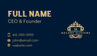 Luxury Crown Ornament Shield Business Card