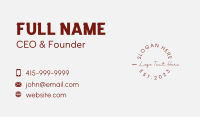 Business Boutique Wordmark Business Card
