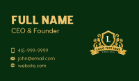 Luxury Shield Ornament Business Card