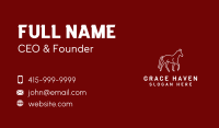 White Wild Horse Business Card