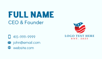 United States Flag Waves Business Card Design