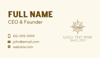Mountaineering Camp Compass Business Card