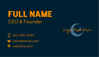 Whimsical Lunar Wordmark Business Card