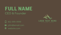 Green Mountain Range Business Card Design