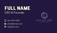 Starry Ring Circular Badge Business Card