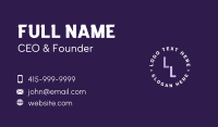 Generic Business Lettermark Business Card