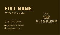 Metallic Golden Bamboo Business Card
