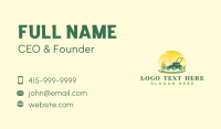 Lawn Mower Sunset Business Card