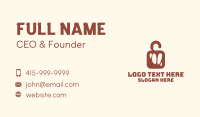 Red Meat Lock Business Card Design