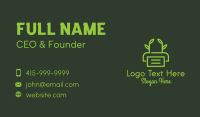 Eco Friendly Printer Business Card Design