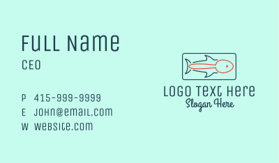 Fish Restaurant Outline  Business Card Image Preview