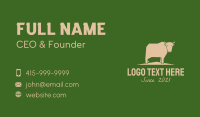 Brown Farm Cow  Business Card