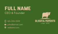 Brown Farm Cow  Business Card Image Preview