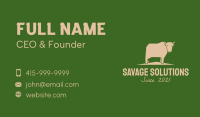 Brown Farm Cow  Business Card Image Preview