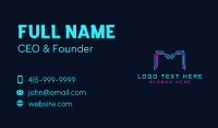 Cyber Futuristic Letter M Business Card