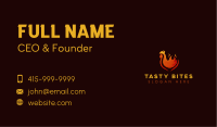 Flame Barbeque Chicken Business Card