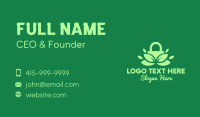 Green Eco Security Lock Business Card Design