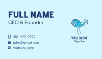 Blue Crane Bird  Business Card Design