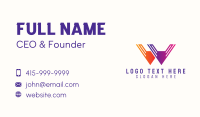 Digital Letter  W & V Business Card Design