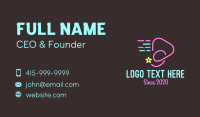 Neon Star Comet Media Business Card