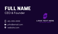 Digital Vortex Letter S Business Card Design