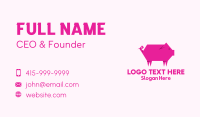 Pink Pig Origami Business Card Design