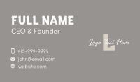 Elegant Feminine Letter Business Card